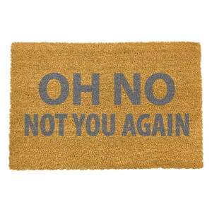 Rohožka z prírodného kokosového vlákna Artsy Doormats Oh No Not You Again Grey, 40 x 60 cm