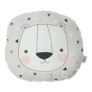 Detský vankúšik s prímesou bavlny Mike & Co. NEW YORK Pillow Toy Argo Bear, 30 x 33 cm