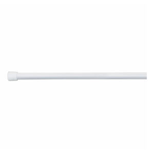 Biela tyč na sprchový záves s nastaviteľnou dĺžkou InterDesign, 127 - 221 cm