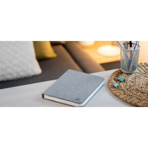 LED stolová lampa s textilným tienidlom (výška  2,5 cm) Booklight – Gingko
