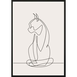 Nástenný plagát v ráme SKETCHLINE/CAT, 40 x 50 cm