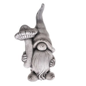 Sivá dekorácia Dakls Mushroom Gnome, výška 44,5 cm