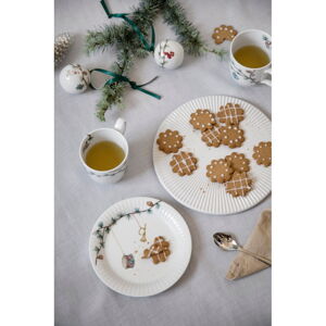 Biely dezertný porcelánový tanier s vianočným motívom ø 19 cm Hammershøi Christmas – Kähler Design