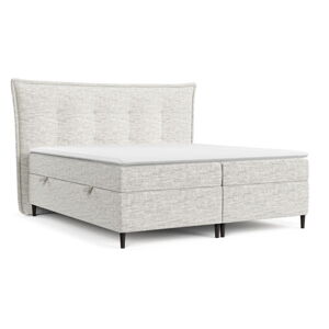 Svetlosivá boxspring posteľ s úložným priestorom 140x200 cm Sinai – Maison de Rêve