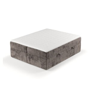 Hnedá boxspring posteľ s úložným priestorom 160x200 cm Yoko – Maison de Rêve
