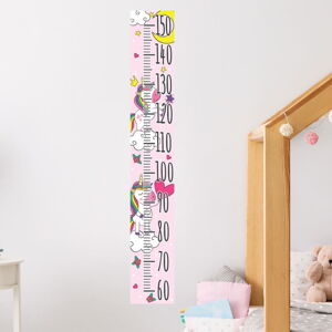 Detská samolepka – meter na dvere/na stenu 15x100 cm Unicorns – Ambiance
