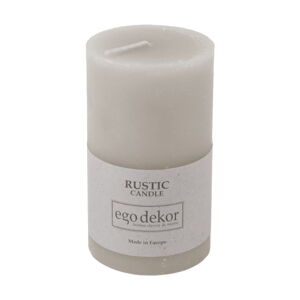 Hnedá sviečka Rustic candles by Ego dekor Rust, doba horenia 38 h