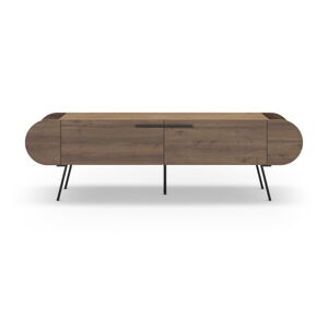 TV stolík v dekore orecha v prírodnej farbe 195x57 cm Saluso – Marckeric