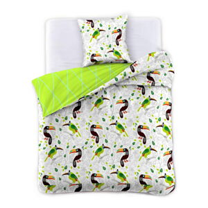 Obliečky z bavlneného saténu DecoKing Toucan, 200 x 220 cm