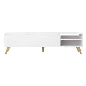 Biely TV stolík 165x43 cm Prism - TemaHome