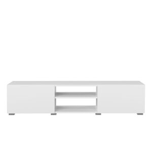 Biely TV stolík 140x31 cm Podium - TemaHome