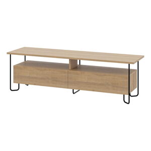 TV stolík v dekore duba v prírodnej farbe 150x45 cm Dilly – Marckeric