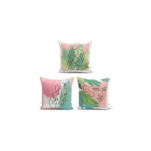 Súprava 3 dekoratívnych obliečok na vankúše Minimalist Cushion Covers Colourful Minimalist, 45 x 45 cm