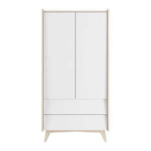 Biela detská šatníková skriňa v dekore brezy 100x200 cm So Sixty - BELLAMY