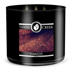 Pánska vonná sviečka v dóze Goose Creek Tobacco, 35 hodín horenia