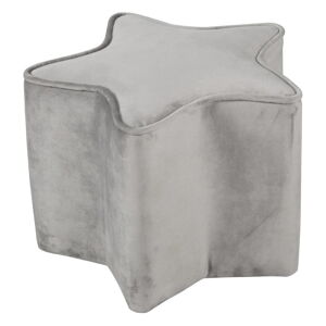 Svetlosivý zamatový detský puf Lil Sofa – Roba