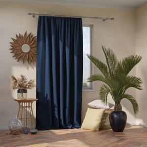 Tmavomodrý zatemňovací/termo záves 140x270 cm Pleat – Restilo