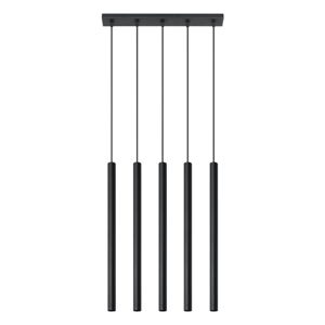Čierne závesné svietidlo Nice Lamps Fideus, dĺžka 45 cm
