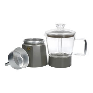 Sivá moka kanvička z nerezovej ocele 0.29 l La Cafetiere Verona - Kitchen Craft