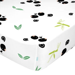 Detská bavlnená plachta Moshi Moshi Panda, 90 x 200 cm