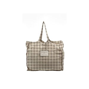 Látková taška Really Nice Things Linen Bag Grey Vichy