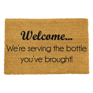 Rohožka z prírodného kokosového vlákna Artsy Doormats Bottle You've Brought, 40 x 60 cm