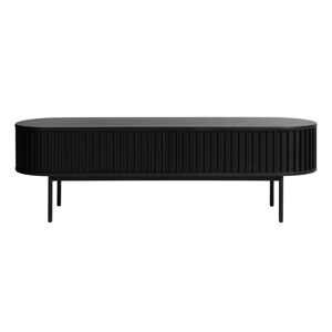 Čierny TV stolík v dekore duba 48x160 cm Siena – Unique Furniture