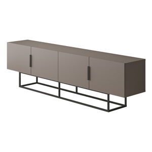 Sivý/béžový TV stolík 200x55 cm Titan – Marckeric