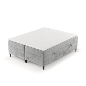 Sivá boxspring posteľ s úložným priestorom 160x200 cm Araya – Maison de Rêve