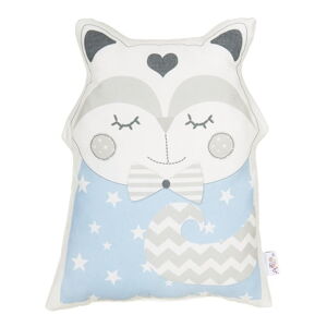 Modrý detský vankúšik s prímesou bavlny Mike & Co. NEW YORK Pillow Toy Smart Cat, 23 x 33 cm