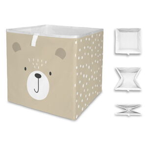 Béžový látkový detský úložný box Dots from the Forest - Butter Kings