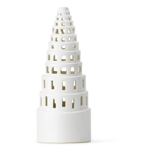 Biely keramický vianočný svietnik Kähler Design Lighthouse, ø 9 cm