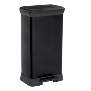 Čierny pedálový odpadkový kôš Curver Deco Bin, 50 l