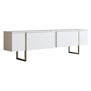 Biely TV stolík 180x30 cm Luxe – Kalune Design