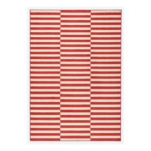 Červeno-biely koberec Hanse Home Gloria Panel, 160 x 230 cm
