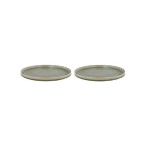 Súprava 2 zelených porcelánových dezertných tanierov Villa Collection Fjord, ø 20,8 cm