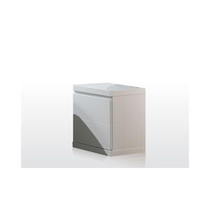 Biely nočný stolík Vipack Lara White, šírka 44 cm