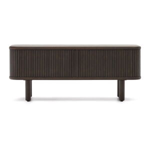 Tmavohnedý TV stolík v dekore jaseňa 120x50 cm Mailen – Kave Home