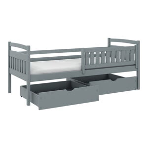 Sivá detská posteľ s úložným priestorom 90x190 cm Terry - Lano Meble