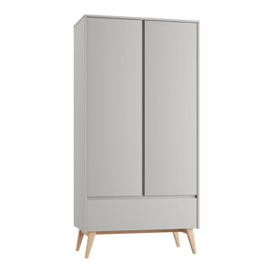 Sivá detská šatníková skriňa 100x52,5 cm Swing – Pinio