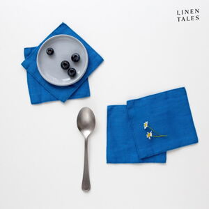 Modré látkové podtácky v sade 4 ks - Linen Tales