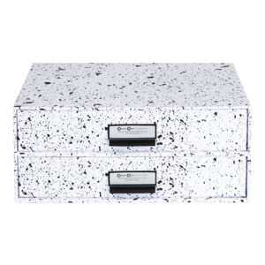 Čierno-biely zásuvkový box s 2 zásuvkami Bigso Box of Sweden Birger