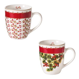 Súprava 2 porcelánových hrnčekov Brandani Mug Le Bacche