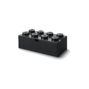 Čierny stolový box so zásuvkou LEGO® Brick, 31,6 x 11,3 cm