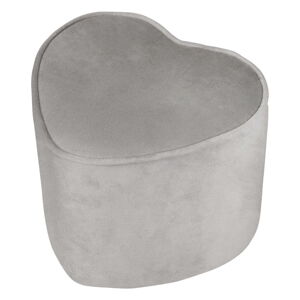 Svetlosivý zamatový detský puf Lil Sofa – Roba