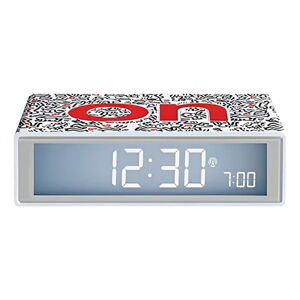 Digitálny stolový budík Flip+ Lexon x Keith Haring - Love – Lexon