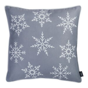 Sivá obliečka na vankúš s vianočným motívom Mike & Co. NEW YORK Honey Snowflake, 45 × 45 cm
