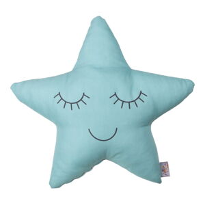 Tyrkysový detský vankúšik s prímesou bavlny Mike & Co. NEW YORK Pillow Toy Star, 35 x 35 cm