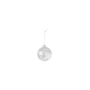Sada 6 sklenených vianočných ozdôb J-Line Snowflake, ø 8 cm