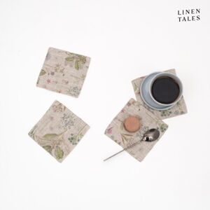 Béžové látkové podtácky v sade 4 ks - Linen Tales